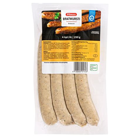 Pirkka Grillaa Bratwursti 250g Saariston Puoti