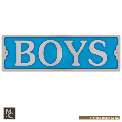 Boys - 8.25" Aluminum Door Sign - Metal Cast Sign Co.