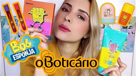 Testando O Boticário Coleção Bob Esponja Calça Quadrada Lançamento