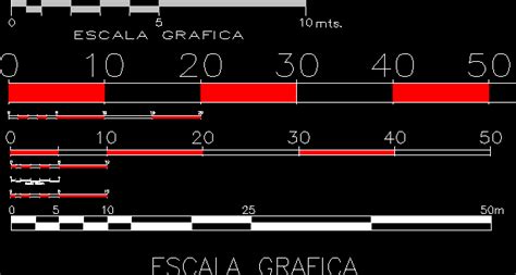 Planos De Escalas Graficas En Texto Y Escalas Dibujando Con Autocad