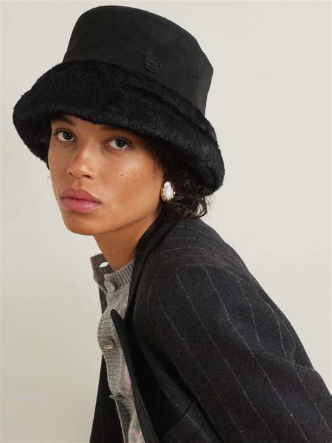 Black Wool And Faux Fur Bucket Hat Ruslan Baginskiy Net A Porter