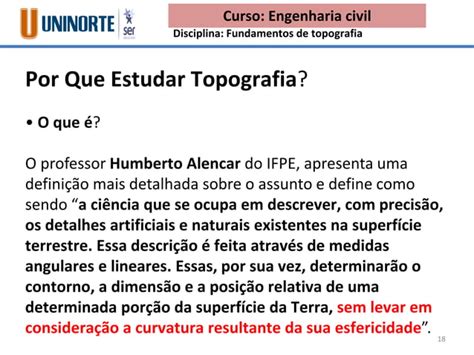 Aula Aula Introdut Ria Topografia Ppt