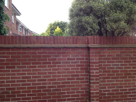 Boundary Brick Wall With Tile Crease Detail Steps Walling