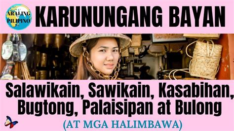 Mga Karunungang Bayan Salawikain Sawikain Kasabihanbugtong