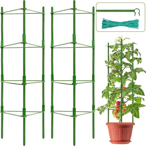 Amazon Halatool 2 Packs Tomato Cages Up To 62IN 5 2FT Tomato