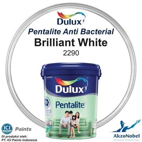 Jual Cat Tembok Dulux Pentalite Brilliant White 2290 2 5 Liter Di