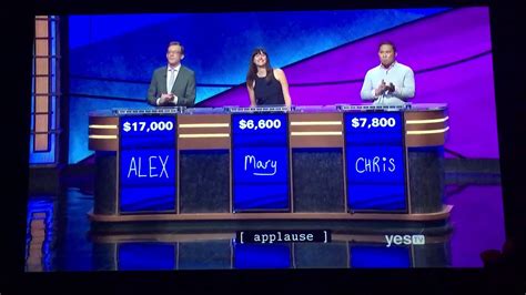 Jeopardy 2nd Daily Double Adam Vs Mary Vs Chris 101018 Youtube