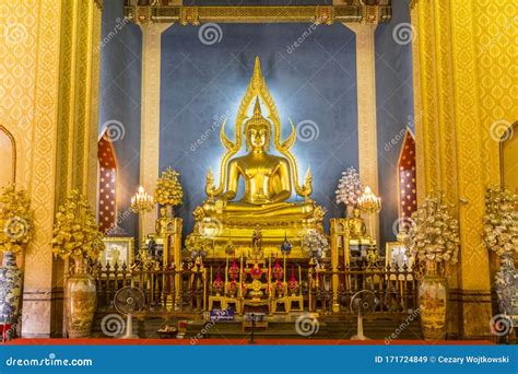 The Famous Golden Buddha Image in Wat Benchamabophit Marble Temple in ...