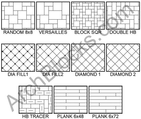 Autocad Hatch Patterns Cad Hatch Patterns Flooring Hatch Patterns