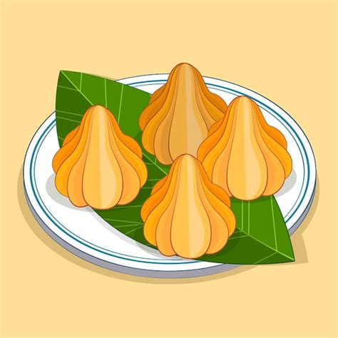 Premium Vector | Hand drawn modak illustration