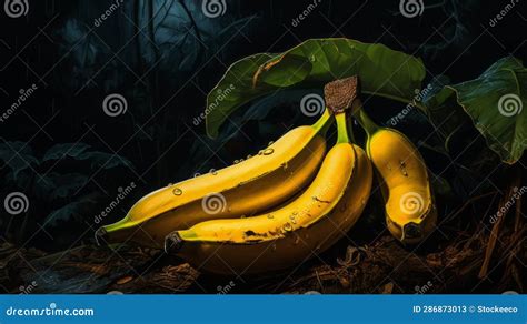 A Great Banana Hyperrealistic Digital Painting Of Three Soggy Bananas