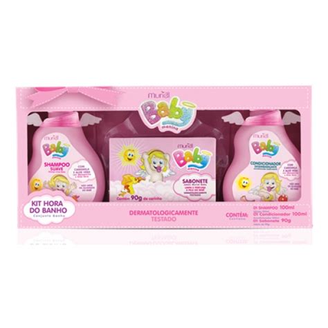 Kit Muriel Sampoo Condicionador E Sabonete Rosa 100ML Submarino