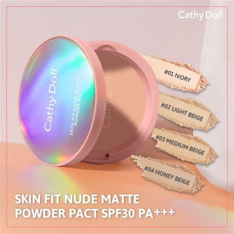 Cathy Doll Skin Fit Nude Matte Powder Pact THẾ GIỚI SKINFOOD