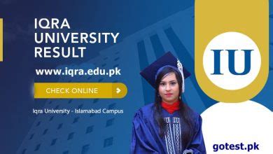 Iqra University Islamabad Merit List Check Online