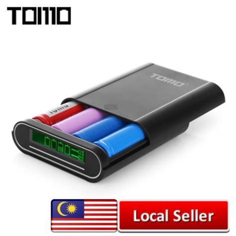 TOMO S4 DIY 4 X 18650 LI ION BATTERY SMART POWER CHARGER BLACK OMO S4