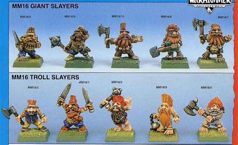 Dwarf Giant Slayers Troll Slayers 1990 Warhammer Dwarfs Warhammer