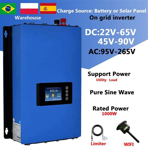 1000w Grid Tie Inverter With Wifi Plug Mppt Solar Power 1kw Inverter Inter Limiter Sensor 24v