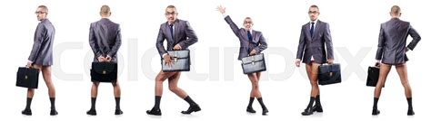Composite Photo Of Naked Businessman On White Stock Image Colourbox