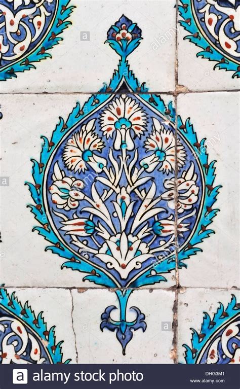 Stock Photo Iznik tile The Harem Topkapı Istanbul Turkey