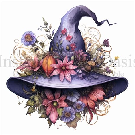 Witch Hat Clipart, 10 High Quality Jpgs, Nursery Art, Instant Digital ...