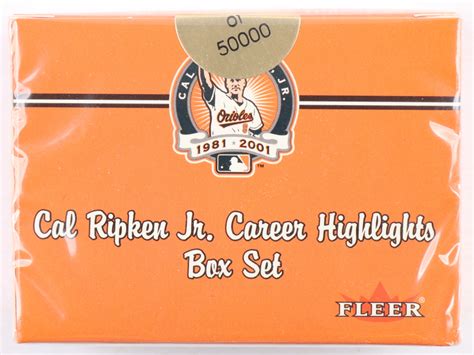 2001 Fleer Cal Ripken Jr Career Highlights Box Set Of 60 Baseball