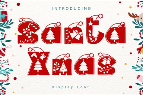 Santa Xmas Font By AchiArt Creative Fabrica