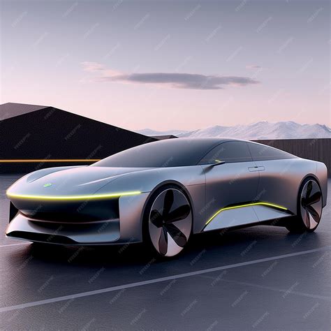 Premium AI Image | A futuristic concept fast electric car in the city ...