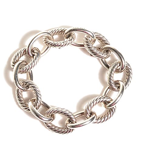 David Yurman Sterling Silver Mm Extra Large Oval Link Bracelet