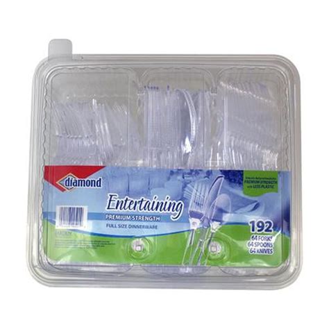 Diamond Clear Assorted Cutlery Count Walmart