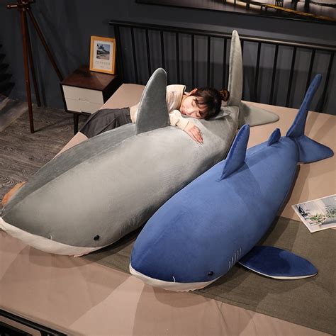 Giant Megalodon Shark kpop Plush Toys For Girls Huge Kawaii Soft Stuffed Doll Pillow Cushion ...