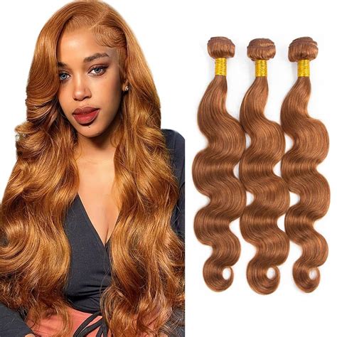 Amazon Nuailisex Color 30 Bundles Brown Body Wave Bundles Human