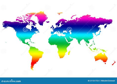 Colored World Map Stock Photos - Image: 31151723