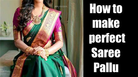 How To Make Perfect Saree Pallu Pleats सारी का पल्लू कैसे सेट करे