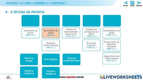 Linha Do Tempo Histórico Worksheet Live Worksheets