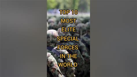 Top 10 Most Elite Special Forces In The World 💪💪 Youtube