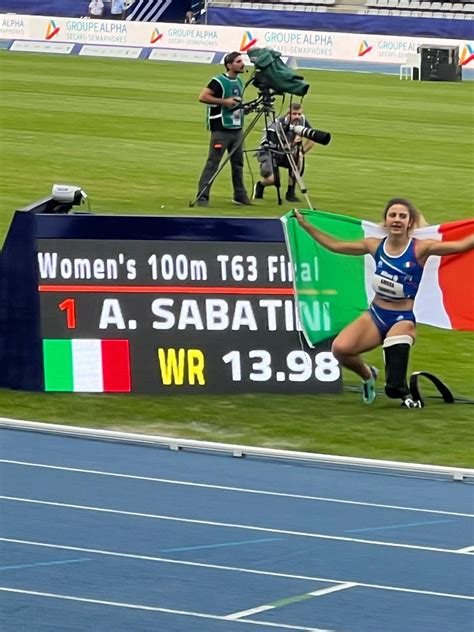 Mondiali Paralimpici Nei Metri Trionfa La Toscana Ambra Sabatini