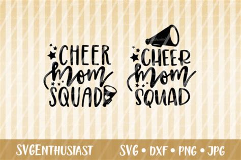 Cheer Mom Squad Cut File Graphic By Svgenthusiast · Creative Fabrica