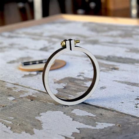 Mini Embroidery Hoop Frame With Brooch Cm Hoop Miniature