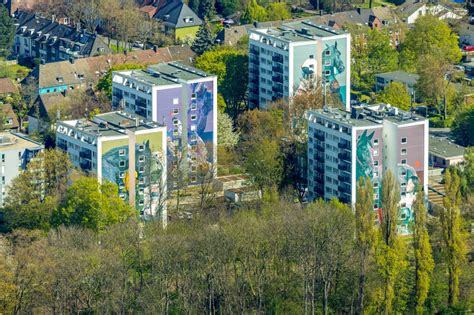 Dortmund Aus Der Vogelperspektive Hochhaus Geb Ude Im Wohngebiet Mit