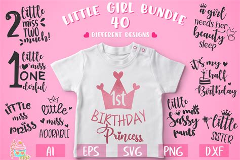 Little Girl Bundle Little Girl Svg Files