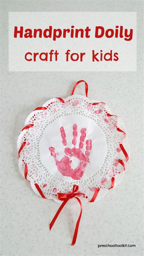 Handprint Doily Fine Motor Craft for Kids » Preschool Toolkit