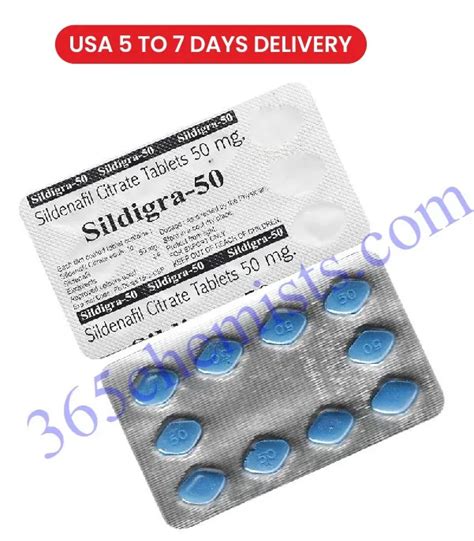 Sildigra 50MG Tablet Sildenafil Citrate USA 5 To7 Days Delivery