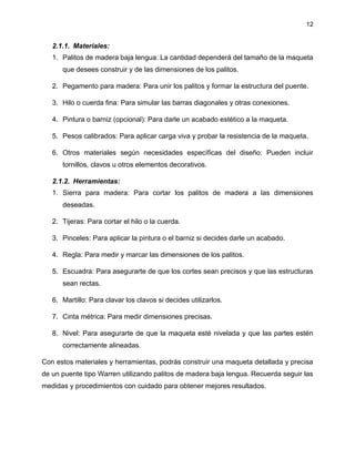 ANÁLISIS DEL PUENTE PEATONAL DE ARMADURA WARREN pdf