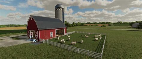 FS22 American Sheep Barn v 1 0 Animal Pens Mod für Farming Simulator 22