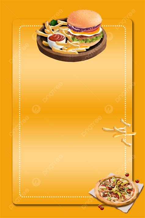 Fast Food Restaurant Menu Advertising Poster Background Material