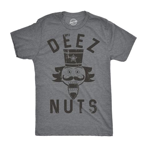 Mens Deez Nuts Tshirt Funny Christmas Nutcracker Tee For Guys Harajuku