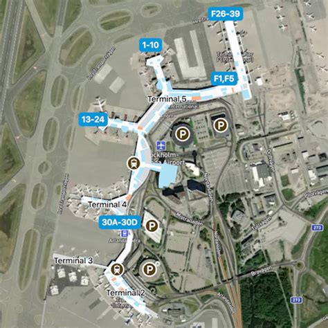 Stockholm Airport Map Guide To Arn S Terminals