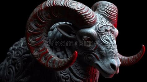 Aries Ram Digital Art Background Wallpaper Ai Generated Stock ...