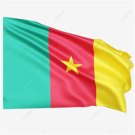 Cameroon Flag Waving Cameroon Flag With Pole Cameroon Flag Waving