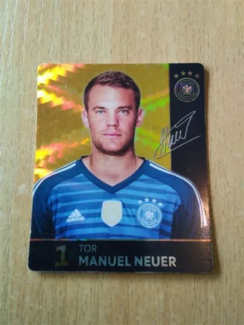 Rewe Dfb Sammelkarte Fu Ball Wm Manuel Neuer Gl Nzend Eur